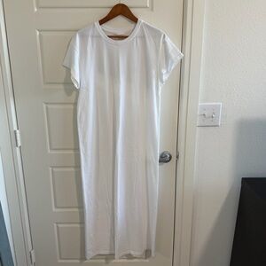 THE GREAT. Boxy TShirt Classic White T-Shirt Dress